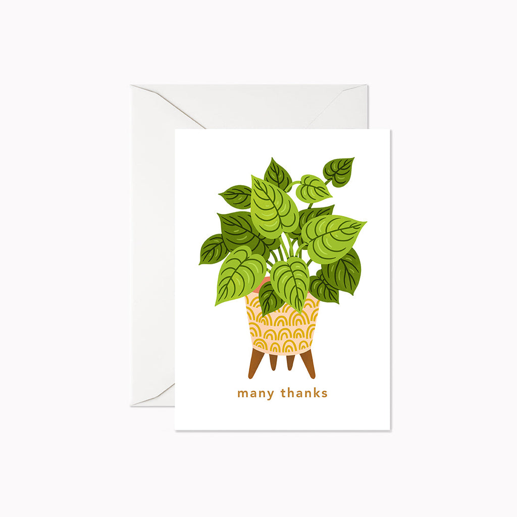 Many Thanks Houseplant | Mini Card - Linden Paper Co. , Greeting Card - Stationery Brand, Linden Paper Co. Linden Paper Co., Linden Paper Co.  Linden Paper Co. 