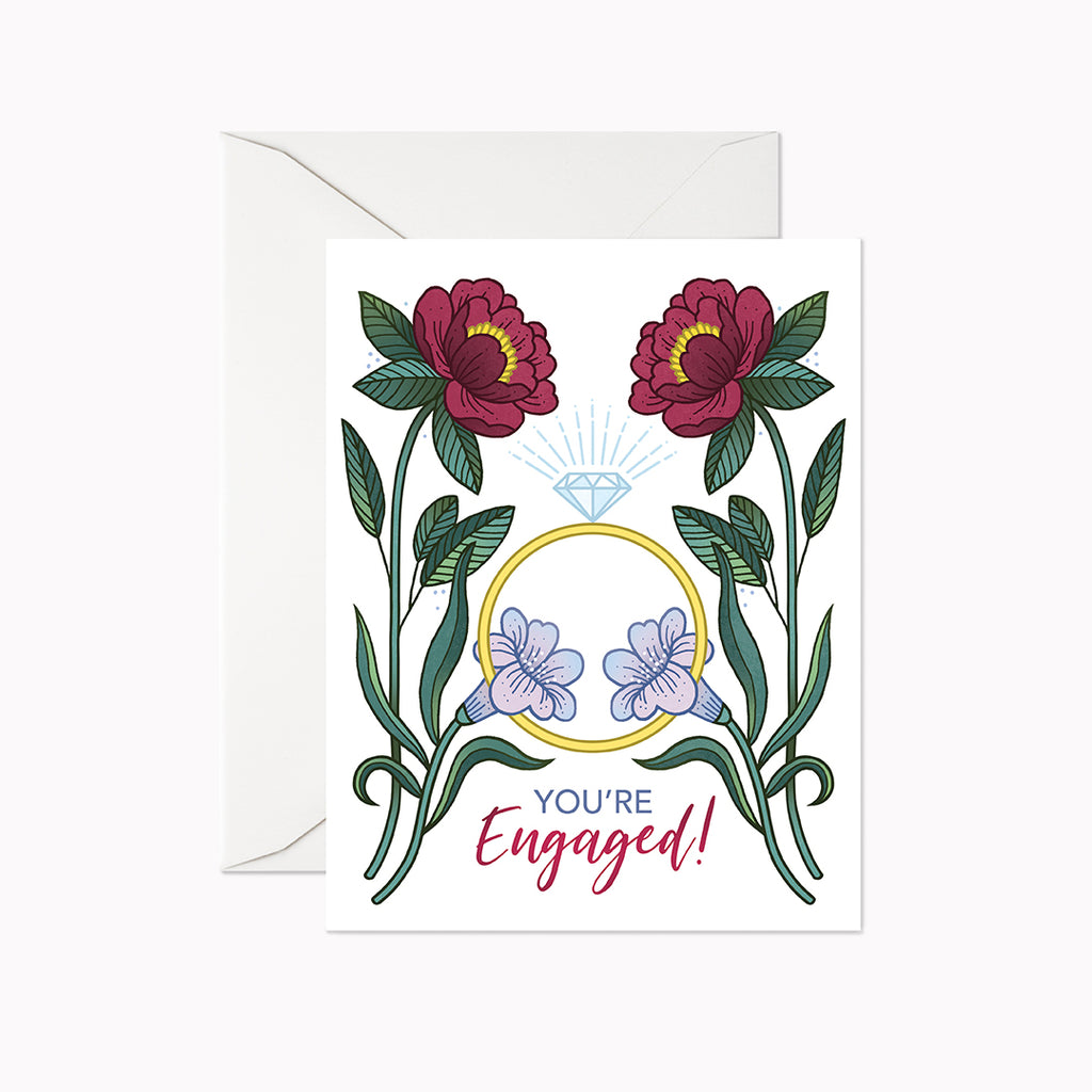 You're Engaged Card - Linden Paper Co. , Greeting Card - Stationery Brand, Linden Paper Co. Linden Paper Co., Linden Paper Co.  Linden Paper Co. 