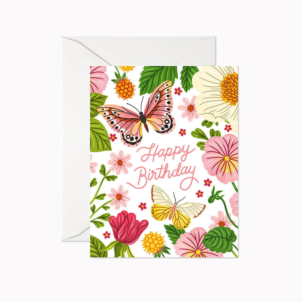Happy Birthday Butterflies Card - Linden Paper Co. , Greeting Card - Stationery Brand, Linden Paper Co. Linden Paper Co., Linden Paper Co.  Linden Paper Co. 
