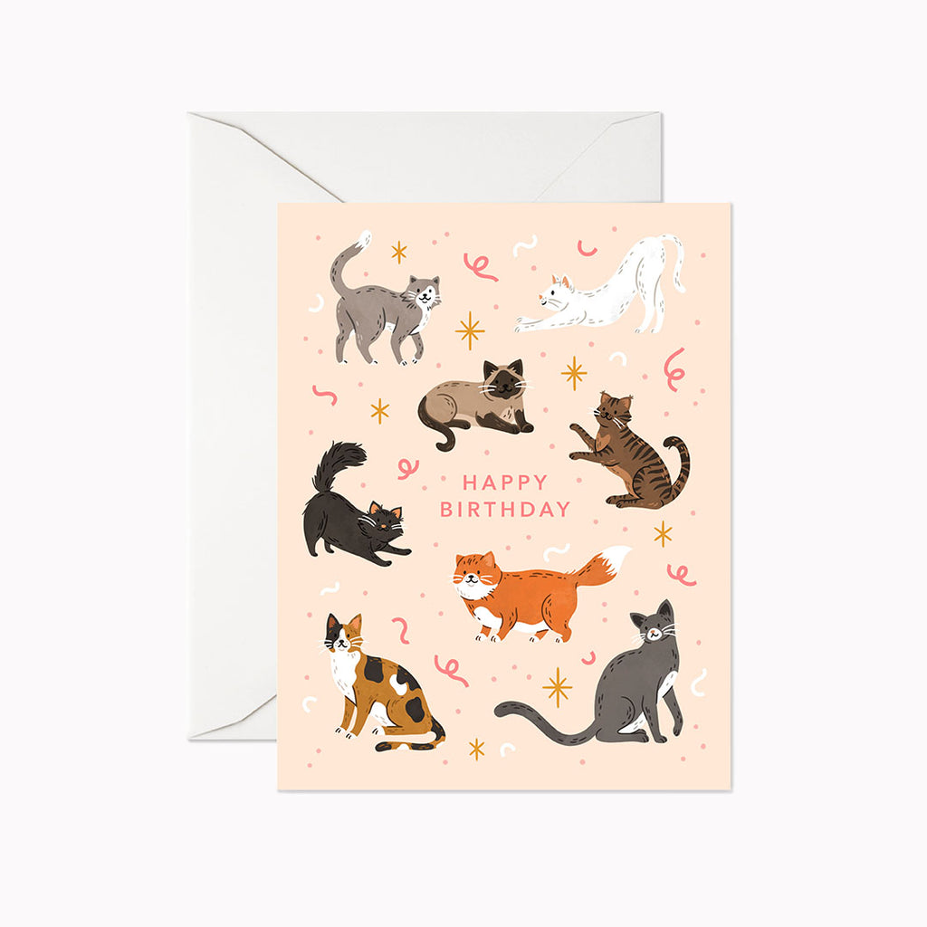 Cat Birthday Card - Linden Paper Co. , Greeting Card - Stationery Brand, Linden Paper Co. Linden Paper Co., Linden Paper Co.  Linden Paper Co. 