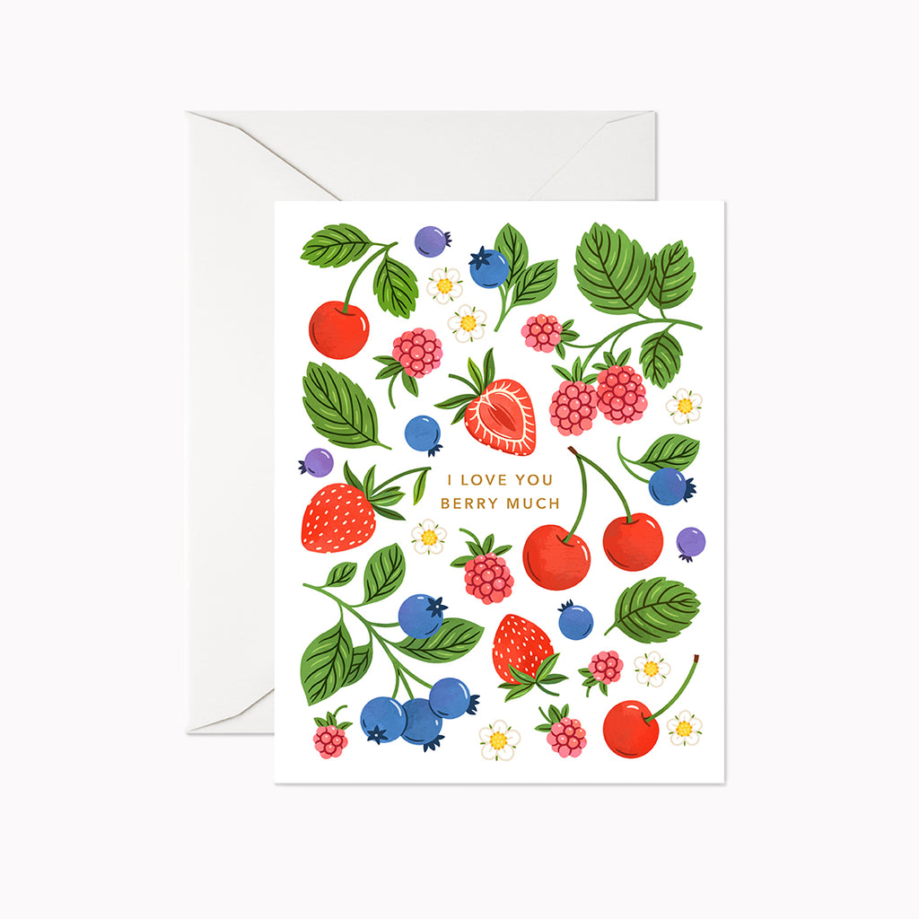 I Love You Berry Much Card - Linden Paper Co. , Greeting Card - Stationery Brand, Linden Paper Co. Linden Paper Co., Linden Paper Co.  Linden Paper Co. 
