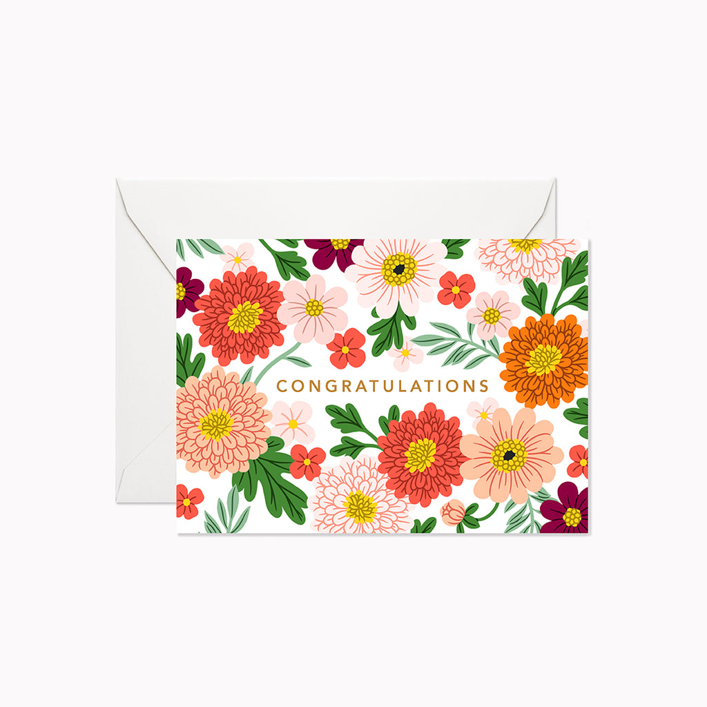 Lively Garden Congratulations | Mini Card - Linden Paper Co. , Greeting Card - Stationery Brand, Linden Paper Co. Linden Paper Co., Linden Paper Co.  Linden Paper Co. 